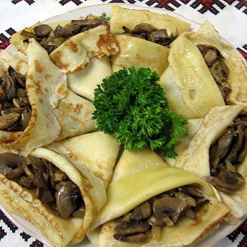 Crêpes aux champignons