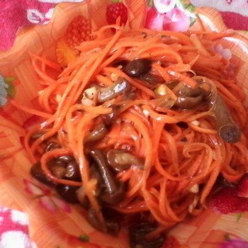 Champignons au miel aux carottes: recettes d'hiver