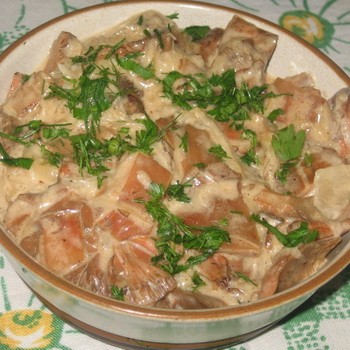 Champignons sautés cuits au four et à la mijoteuse