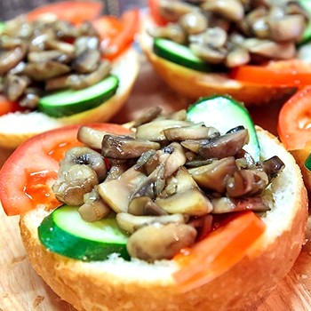 Sandwichs aux champignons rapides