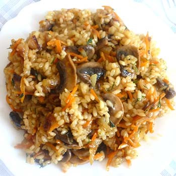 Pilaf aux champignons: recettes de champignons avec du riz