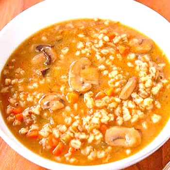 Champignons à l'orge: recettes de premier et deuxième plats