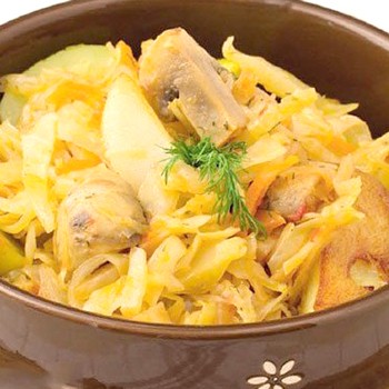 Champignons au braisé blanc et chou-fleur