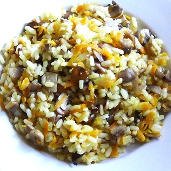 Champignon avec du riz